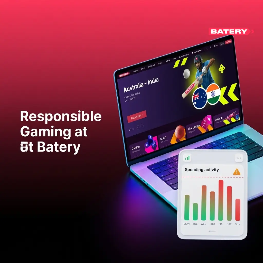 Batery responsible gaming tools including deposit limits, self-exclusion, and session controls for safe play in India