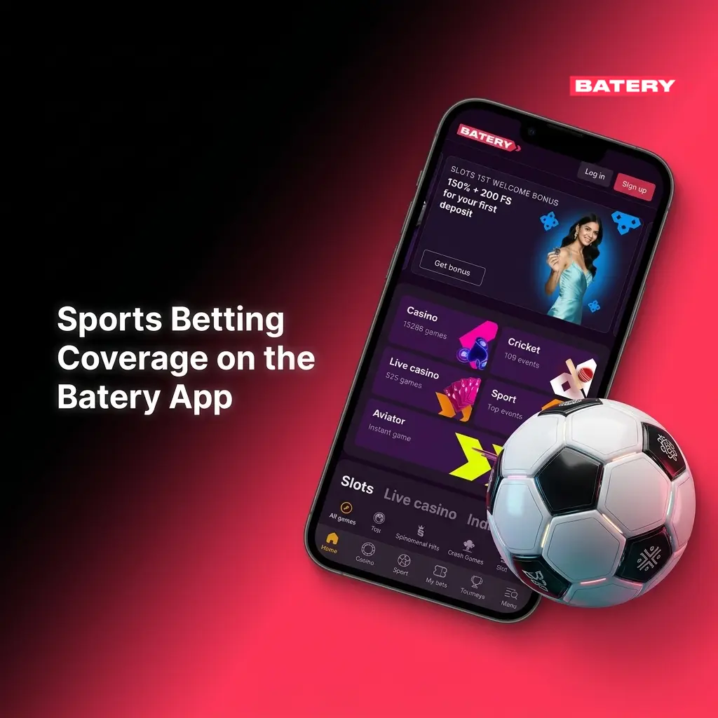 Batery App sportsbook covering cricket, football, kabaddi, tennis, esports and more with live in-play betting markets