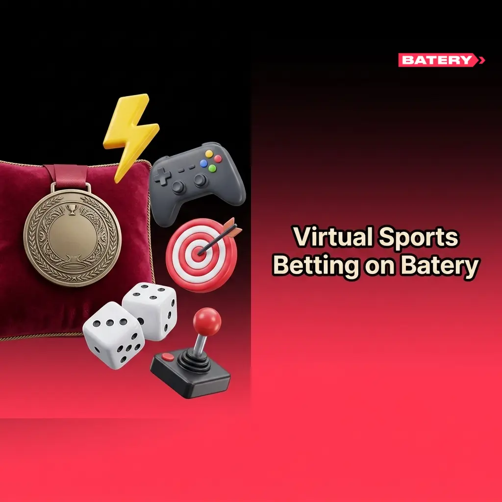 Virtual sports betting on Batery featuring football, horse racing, basketball and tennis with RNG-based results